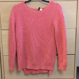 H&M Vibrant Pink Crew Neck Sweater